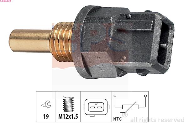EPS 1.830.178 - Датчик, температура охлаждающей жидкости autodnr.net