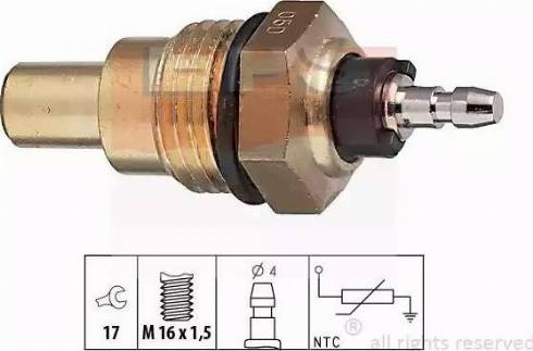 EPS 1.830.314 - Датчик, температура охолоджуючої рідини autocars.com.ua