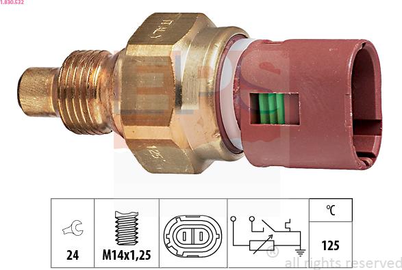 EPS 1.830.532 - Датчик, температура охлаждающей жидкости autodnr.net