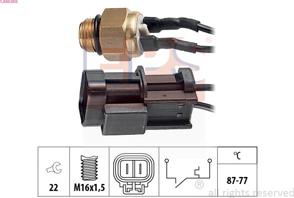 EPS 1.850.056 - Термовимикач, вентилятор радіатора / кондиціонера autocars.com.ua