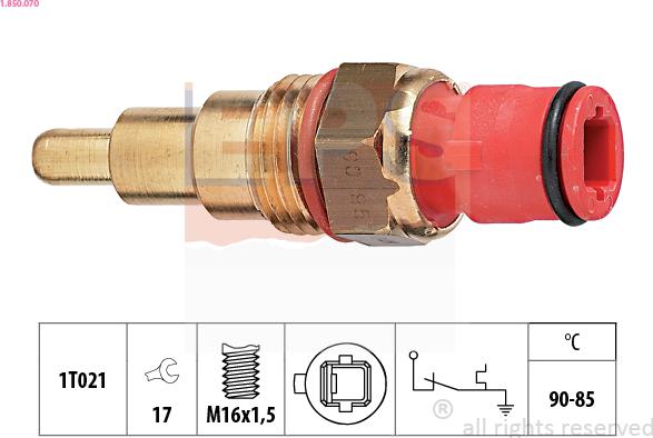 EPS 1.850.070 - Термовимикач, вентилятор радіатора / кондиціонера autocars.com.ua