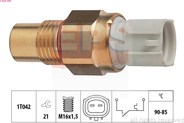 EPS 1.850.289 - Термовыключатель, вентилятор радиатора / кондиционера avtokuzovplus.com.ua