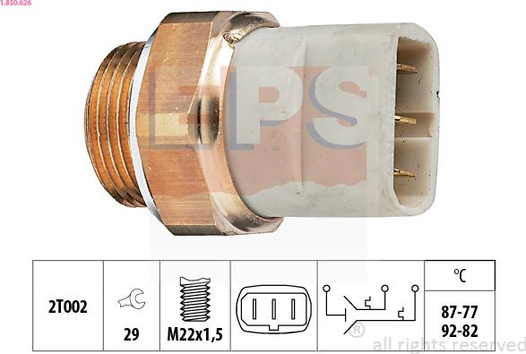 EPS 1850626 - Термовыключатель, вентилятор радиатора / кондиционера autodnr.net