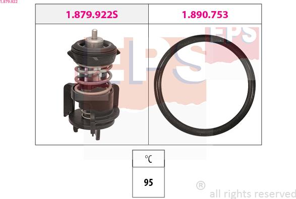 EPS 1.879.922 - Термостат, охолоджуюча рідина autocars.com.ua