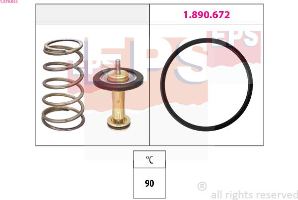 EPS 1.879.943 - Термостат, охолоджуюча рідина autocars.com.ua