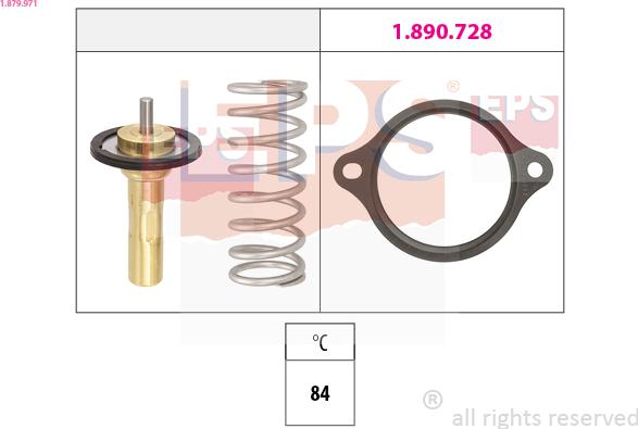 EPS 1.879.971 - Термостат, охолоджуюча рідина autocars.com.ua