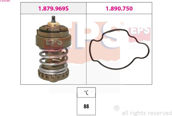 EPS 1.879.981 - Термостат, охолоджуюча рідина autocars.com.ua