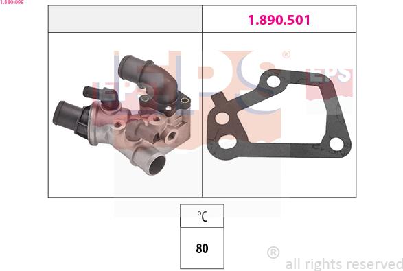 EPS 1.880.095 - Термостат, охолоджуюча рідина autocars.com.ua