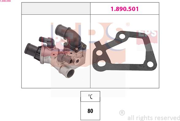 EPS 1.880.098 - Термостат, охолоджуюча рідина autocars.com.ua