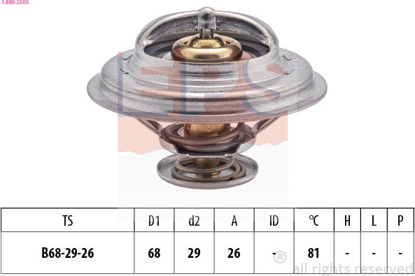 EPS 1.880.250S - Термостат, охлаждающая жидкость avtokuzovplus.com.ua