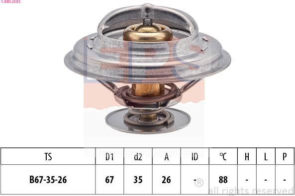 EPS 1.880.258S - Термостат, охлаждающая жидкость autodnr.net