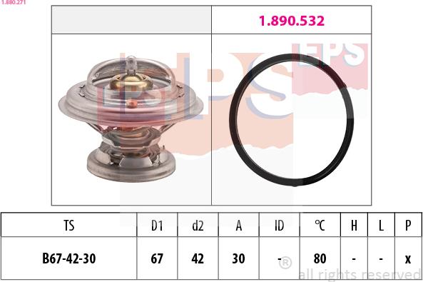 EPS 1.880.271 - Термостат, охлаждающая жидкость autodnr.net