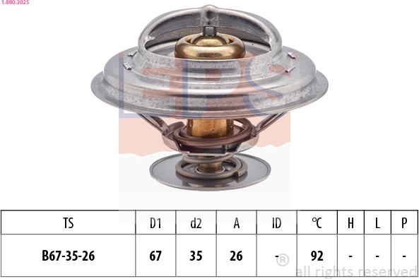 EPS 1.880.302S - Термостат, охлаждающая жидкость avtokuzovplus.com.ua