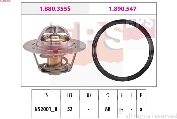 EPS 1.880.355 - Термостат, охлаждающая жидкость avtokuzovplus.com.ua