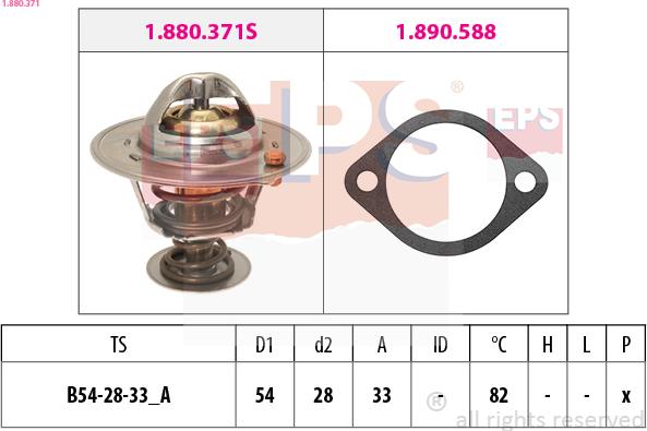 EPS 1.880.371 - Термостат, охолоджуюча рідина autocars.com.ua