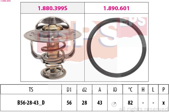 EPS 1.880.404 - Термостат, охлаждающая жидкость autodnr.net