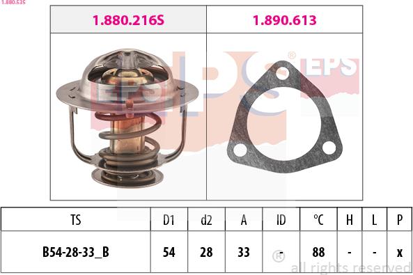 EPS 1.880.535 - Термостат, охолоджуюча рідина autocars.com.ua