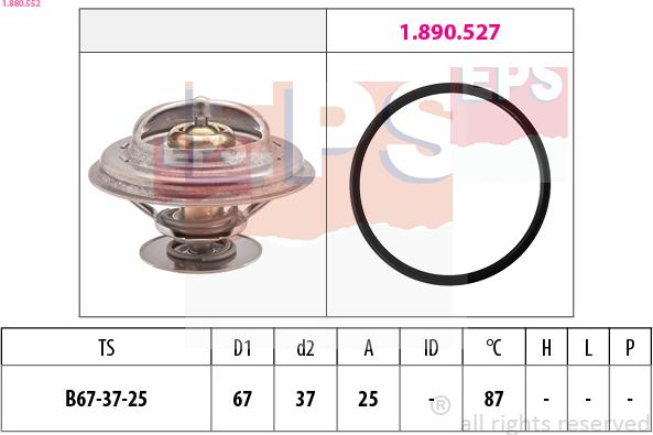 EPS 1.880.552 - Термостат, охлаждающая жидкость avtokuzovplus.com.ua