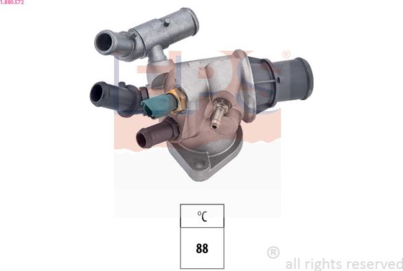 EPS 1.880.572 - Термостат, охолоджуюча рідина autocars.com.ua
