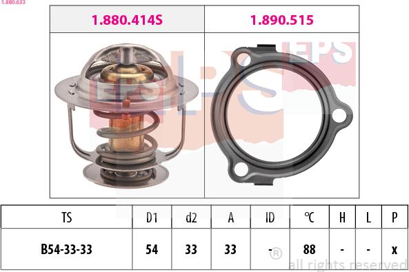 EPS 1.880.633 - Термостат, охолоджуюча рідина autocars.com.ua