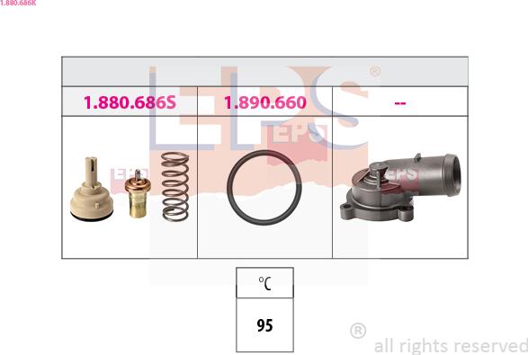 EPS 1.880.686K - Термостат, охолоджуюча рідина autocars.com.ua