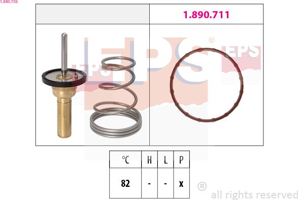 EPS 1.880.736 - Термостат, охлаждающая жидкость avtokuzovplus.com.ua