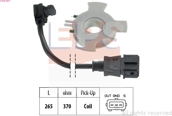 EPS 1.915.017 - Датчик, імпульс запалювання autocars.com.ua