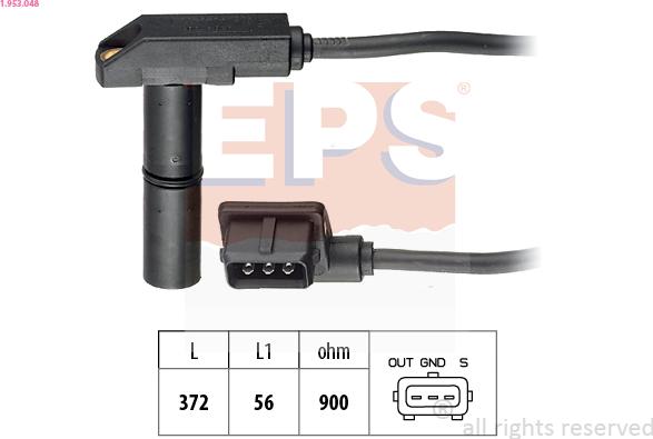 EPS 1.953.048 - Датчик імпульсів, колінчастий вал autocars.com.ua