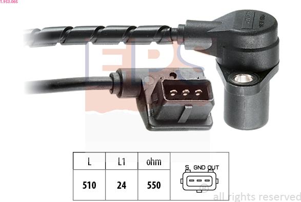 EPS 1.953.065 - Датчик імпульсів, колінчастий вал autocars.com.ua