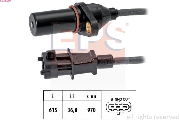 EPS 1.953.569 - Датчик імпульсів, колінчастий вал autocars.com.ua