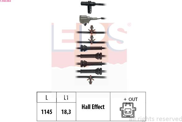 EPS 1.960.064 - Датчик ABS, частота вращения колеса avtokuzovplus.com.ua