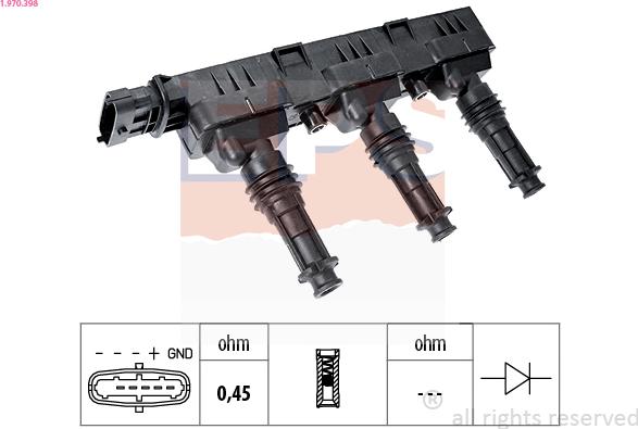 EPS 1.970.398 - Котушка запалювання autocars.com.ua