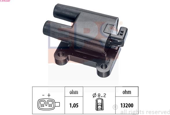 EPS 1.970.587 - Котушка запалювання autocars.com.ua