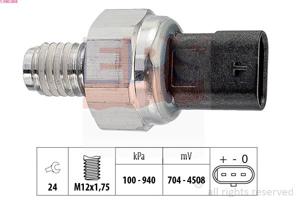 EPS 1.980.004 - Датчик, давление масла avtokuzovplus.com.ua