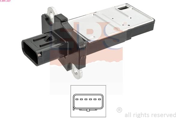 EPS 1.991.337 - Датчик потока, массы воздуха avtokuzovplus.com.ua