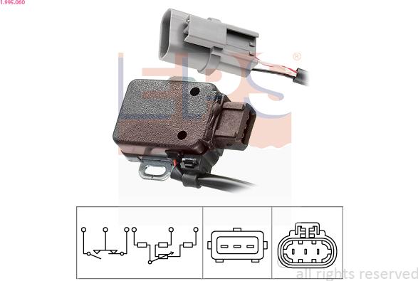 EPS 1.995.060 - Датчик, положення дросельної заслінки autocars.com.ua