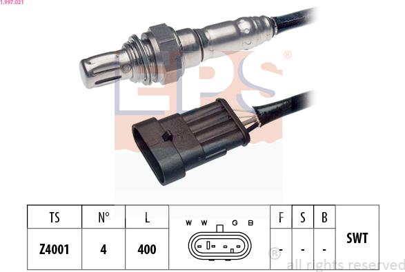 EPS 1.997.021 - Лямбда-зонд autocars.com.ua