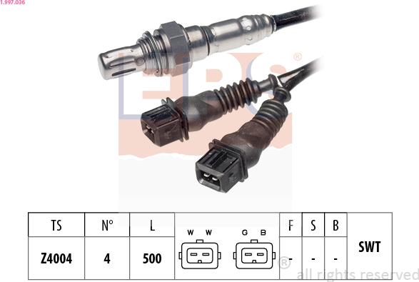 EPS 1.997.036 - Лямбда-зонд autocars.com.ua