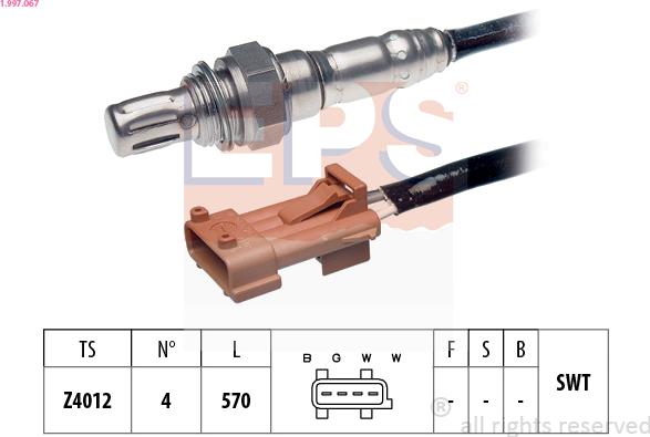 EPS 1.997.067 - Лямбда-зонд autocars.com.ua