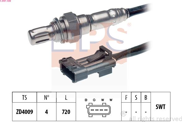 EPS 1.997.109 - Лямбда-зонд autocars.com.ua