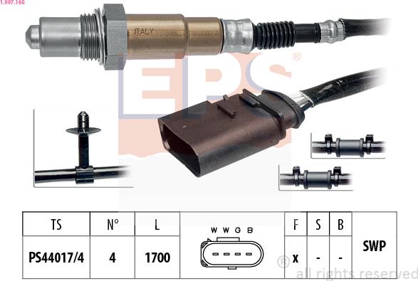 EPS 1.997.165 - Лямбда-зонд autocars.com.ua