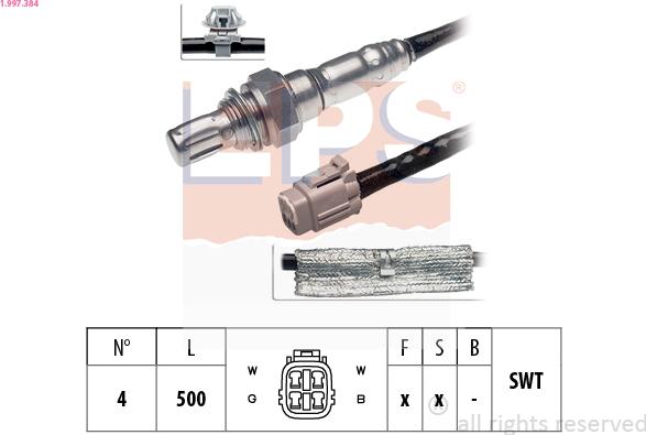 EPS 1.997.384 - Лямбда-зонд autocars.com.ua