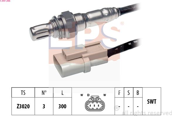 EPS 1.997.396 - Лямбда-зонд autocars.com.ua