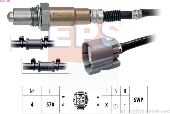 EPS 1.997.492 - Лямбда-зонд autocars.com.ua