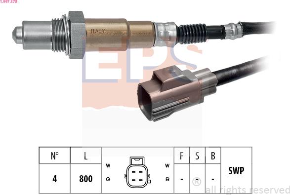 EPS 1.997.578 - Лямбда-зонд autocars.com.ua
