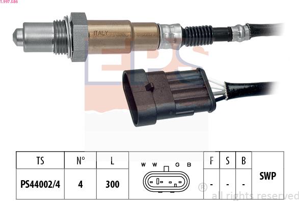 EPS 1.997.586 - Лямбда-зонд autocars.com.ua