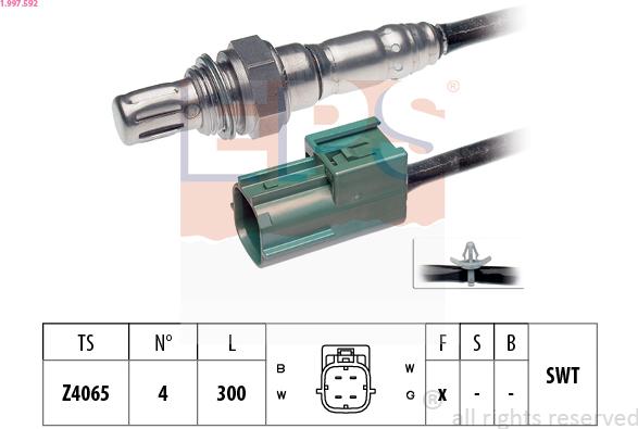 EPS 1.997.592 - Лямбда-зонд autocars.com.ua