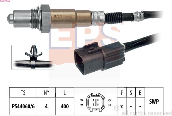 EPS 1.997.657 - Лямбда-зонд autocars.com.ua