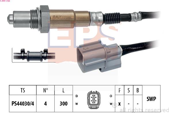 EPS 1.997.725 - Лямбда-зонд autocars.com.ua