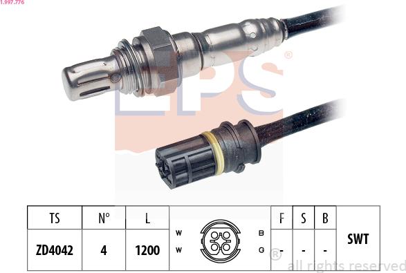 EPS 1.997.776 - Лямбда-зонд autocars.com.ua